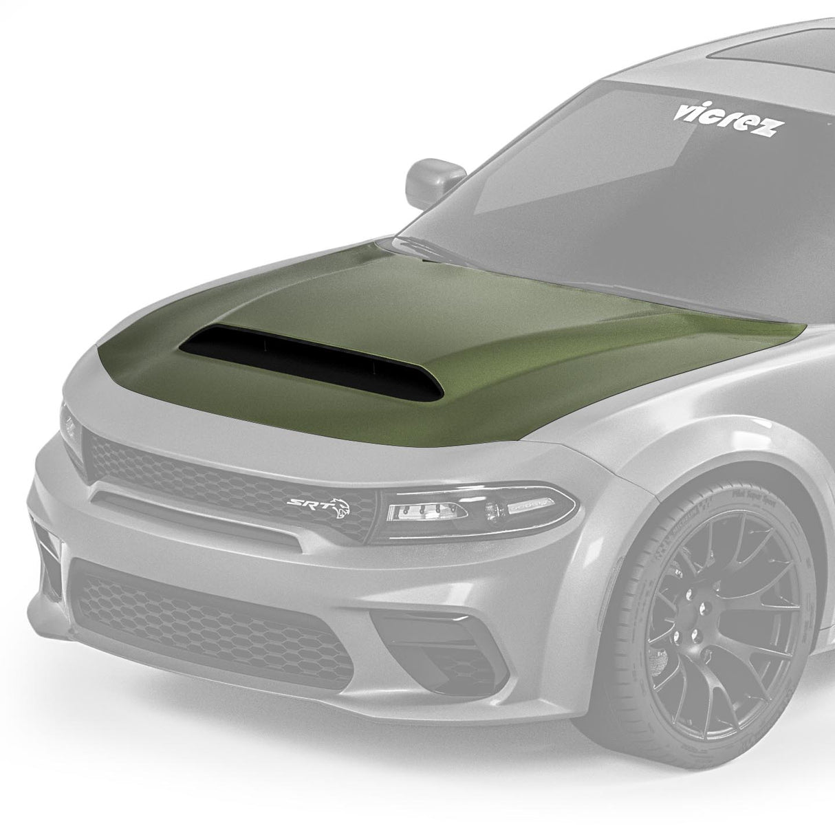 2015-2023 Dodge Charger Demon Style Hood w/ Vent Scoop - Vicrez