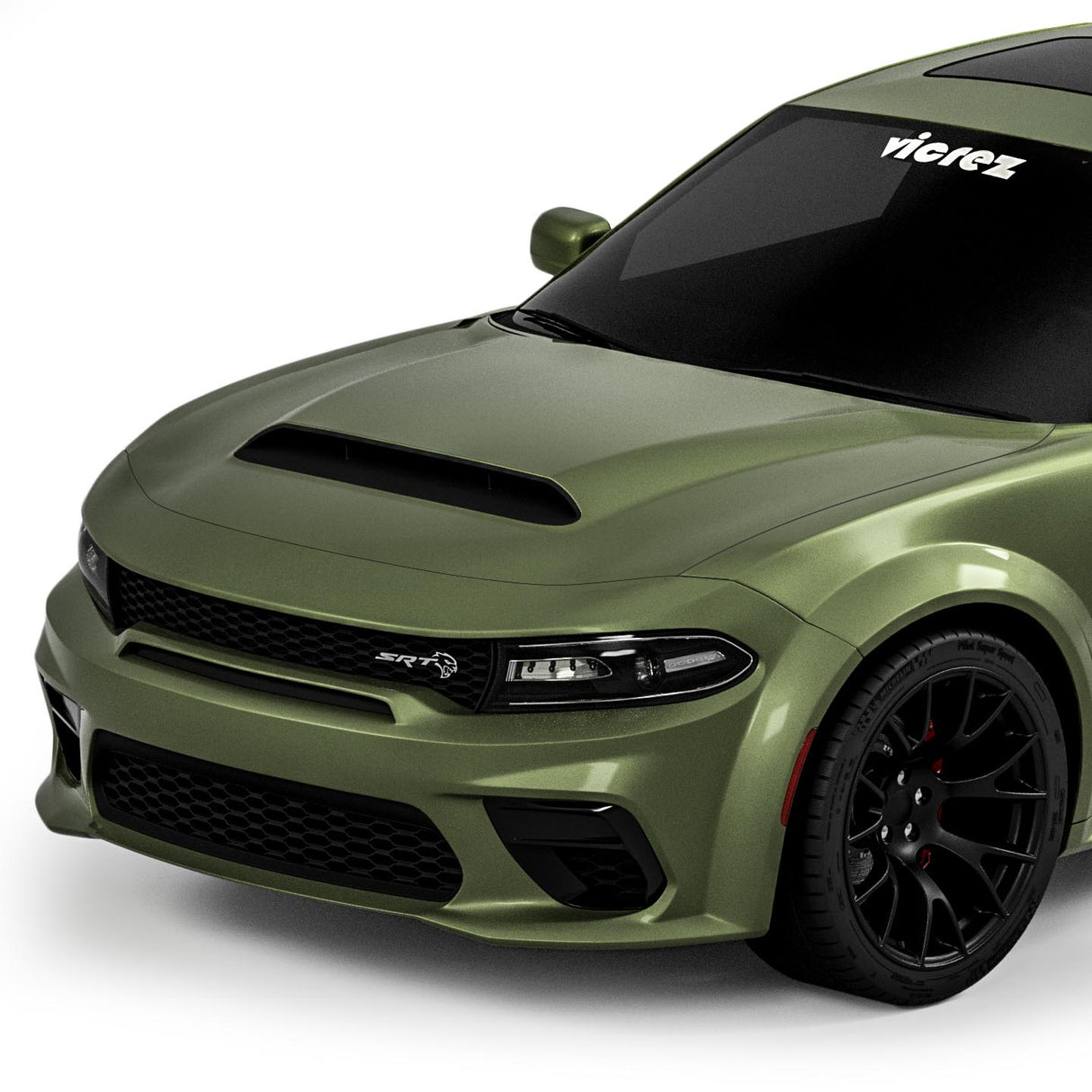 2015-2023 Dodge Charger Demon Style Hood w/ Vent Scoop - Vicrez