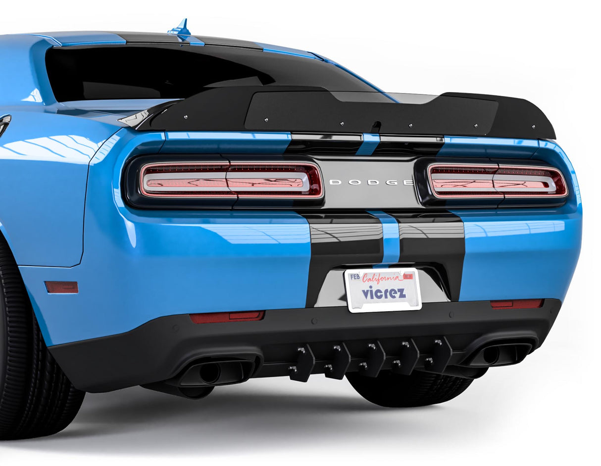 2015-2023 Dodge Challenger LV Style Rear Diffuser Add-On - Vicrez