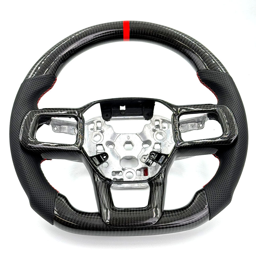2024-2025 Ford Mustang DTR Style Steering Wheel - Vicrez Carbon Fiber