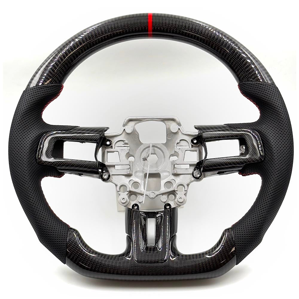 2018-2023 Ford Mustang DTR Style Carbon Fiber Steering Wheel - Vicrez