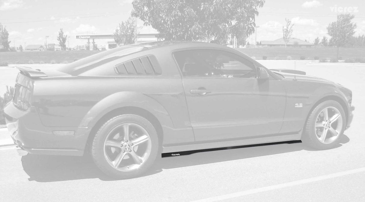 2005-2014 Ford Mustang VZ Style Side Skirt Splitters - Vicrez