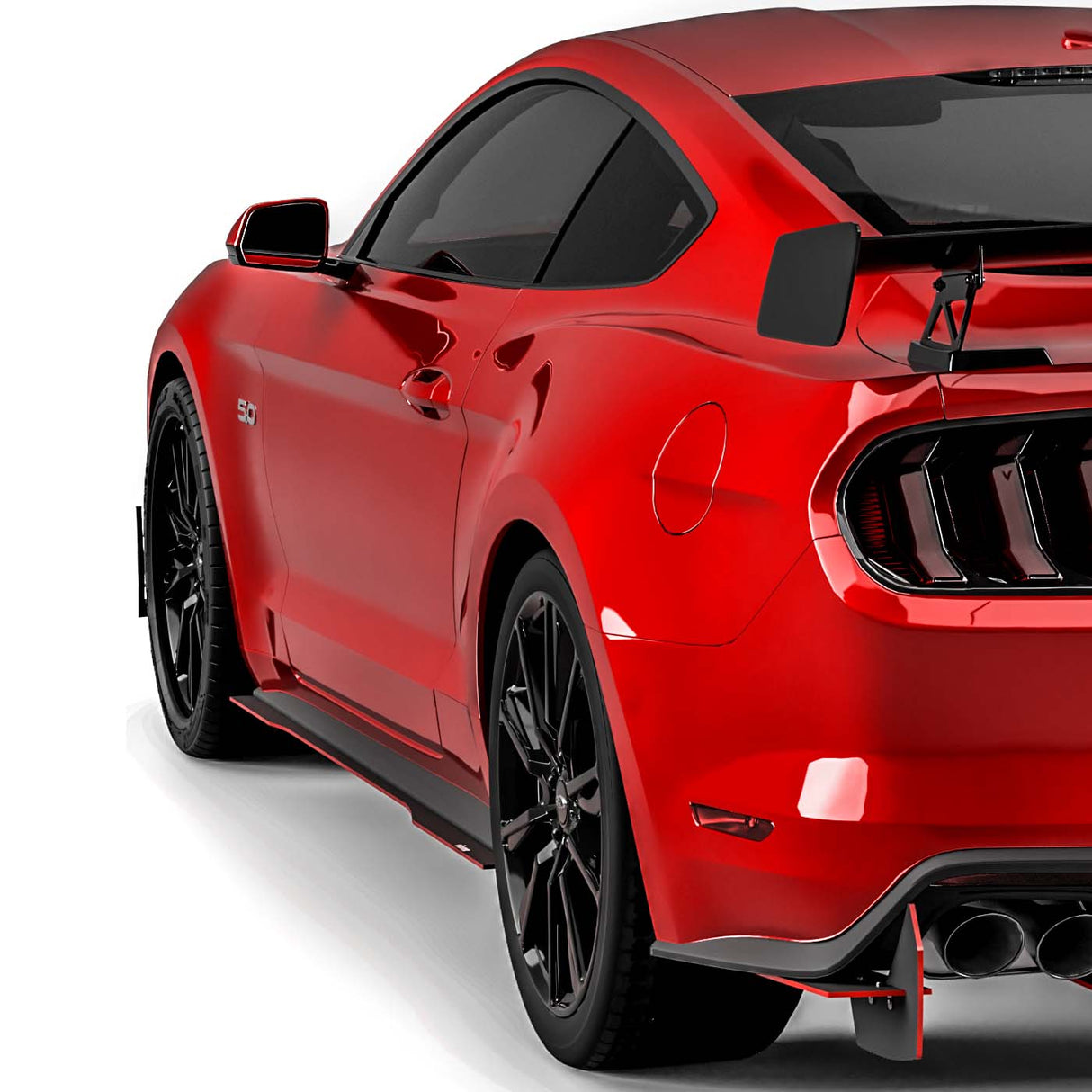 2018-2025 Ford Mustang LV Style Side Splitters - Vicrez