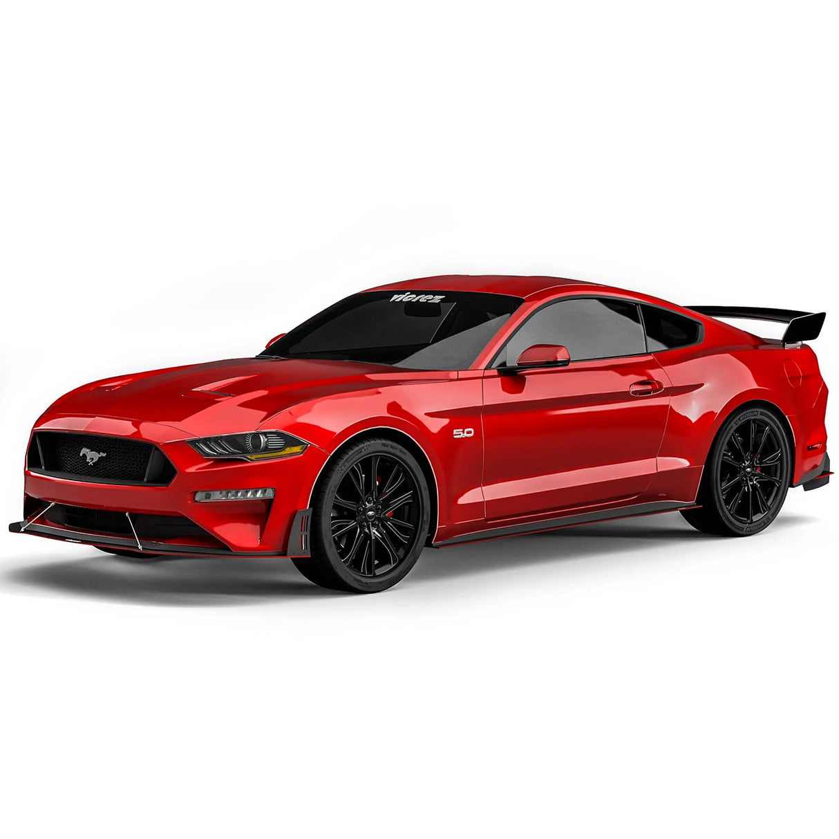 2018-2025 Ford Mustang LV Style Side Splitters - Vicrez