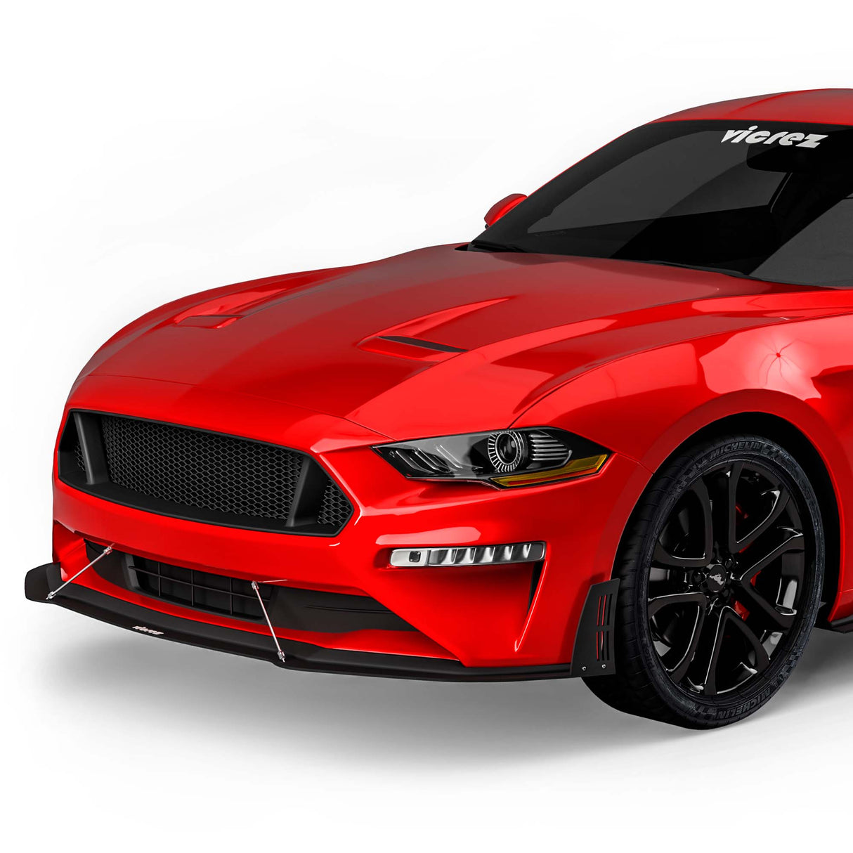 2018-2023 Ford Mustang LV Style Front Bumper Lip Splitter - Vicrez