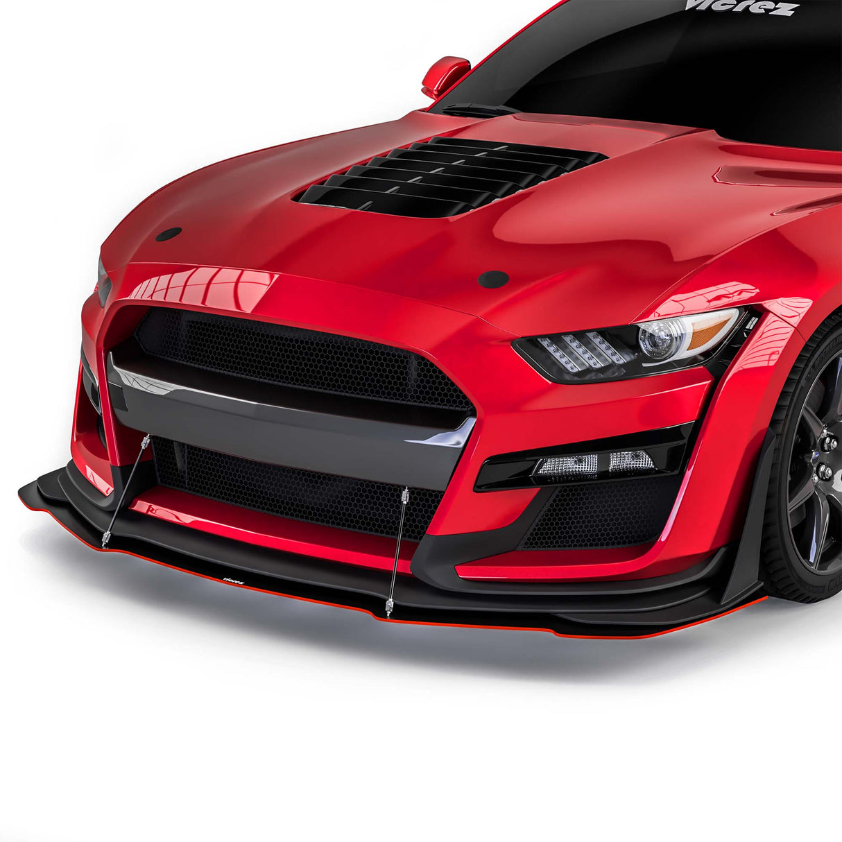 2018-2023 Ford Mustang GT500 Style Front Bumper Splitter - Vicrez