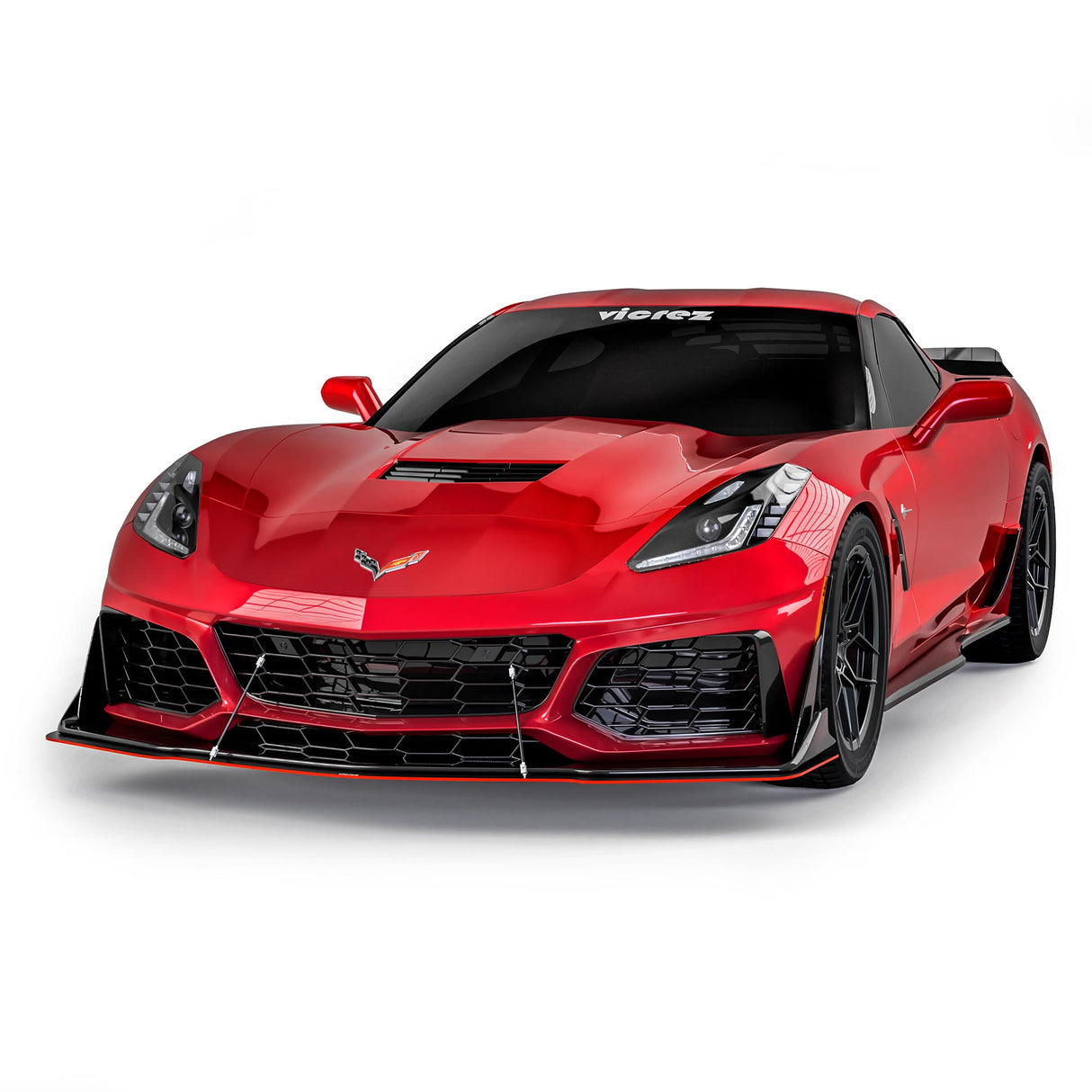 2014-2019 Chevrolet Corvette C7 ZR1 Style Front Bumper Splitter - Vicrez