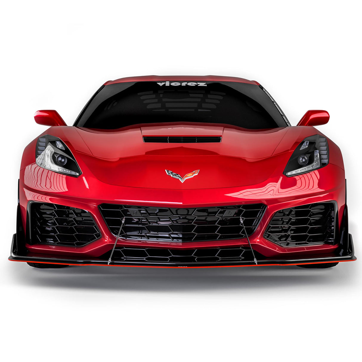 2014-2019 Chevrolet Corvette C7 ZR1 Style Front Bumper Splitter - Vicrez
