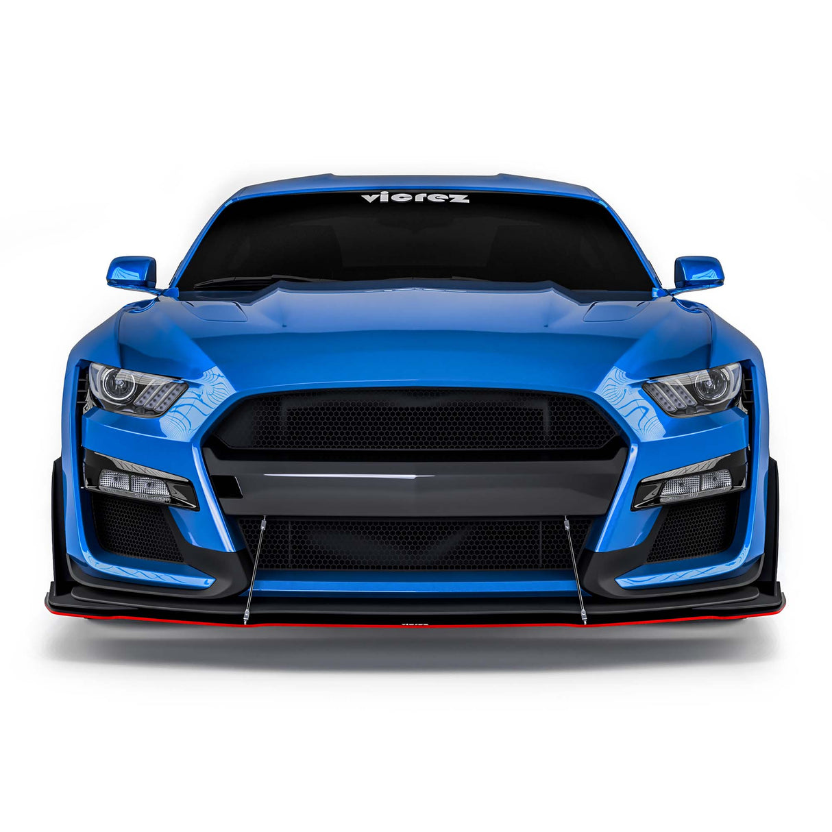2015-2017 Ford Mustang GT500 Style Front Bumper Splitter - Vicrez