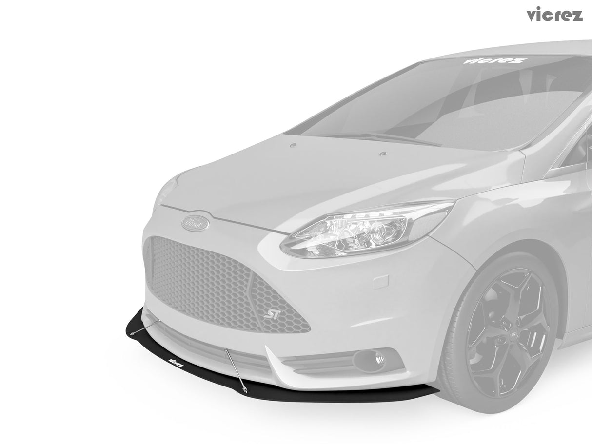 2011-2014 Ford Focus ST V Style Front Splitter - Vicrez