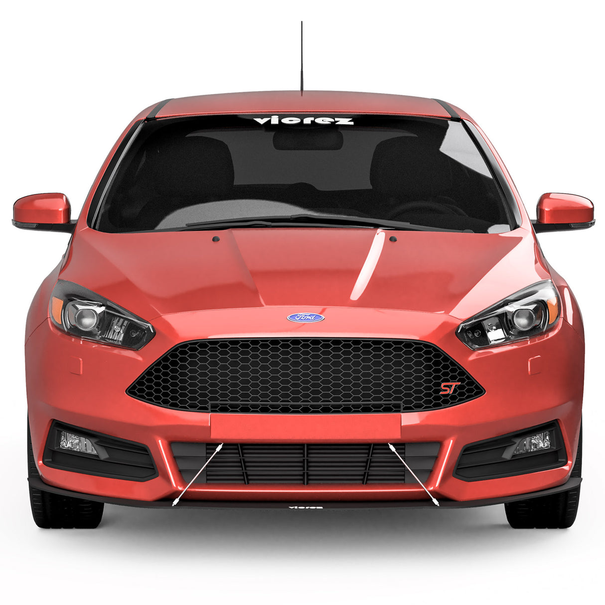 2015-2018 Ford Focus ST VZ Style Front Splitter - Vicrez