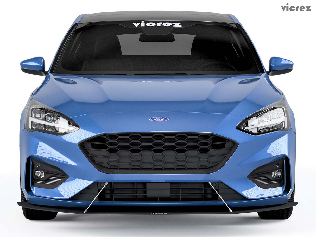 2019 Ford Focus ST VZR Style Front Splitter - Vicrez