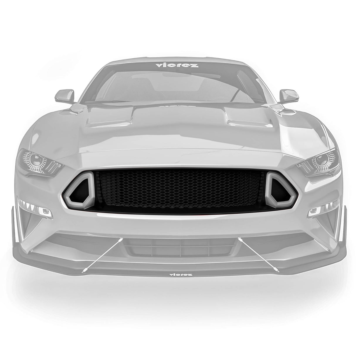 2018-2023 Ford Mustang Front Grille w/ LED Lights - Vicrez