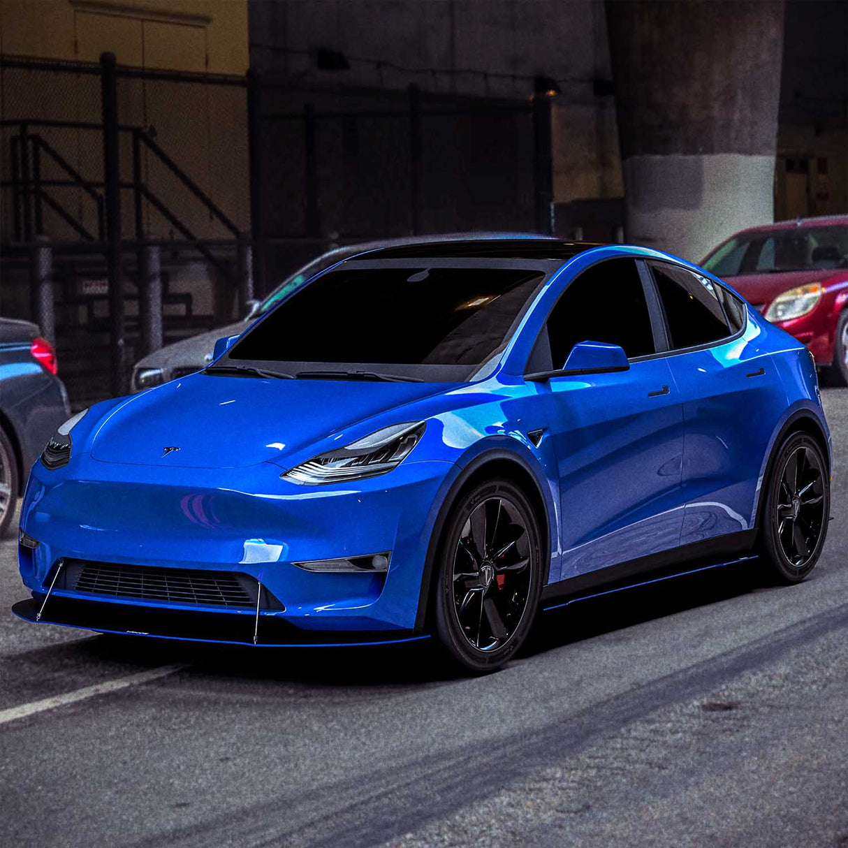 2020-2023 Tesla Model Y VR1 Style Front Splitter - Vicrez