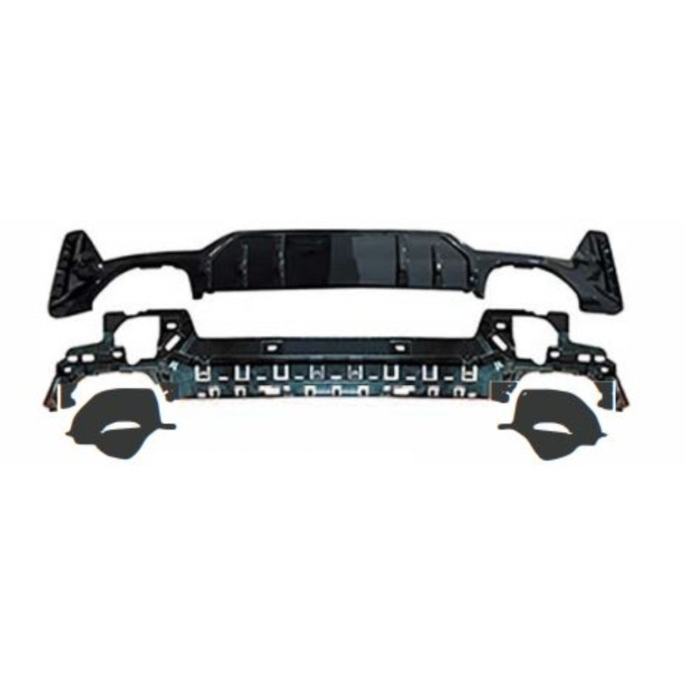 2022-2026 BMW G20 340 Rear Diffuser With Silver Tips - Vicrez