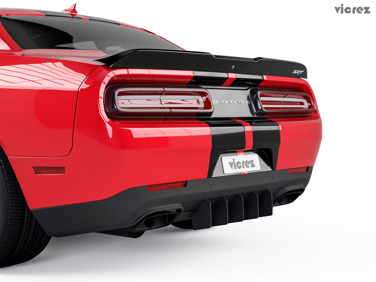 2015-2023 Dodge Challenger Genali Style Rear Diffuser Add-on - Vicrez