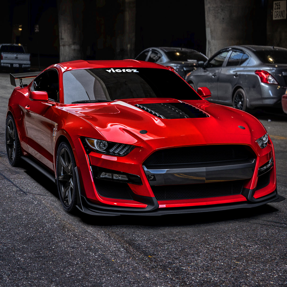 2018-2023 Ford Mustang GT500 Style Front Bumper Cover - Vicrez
