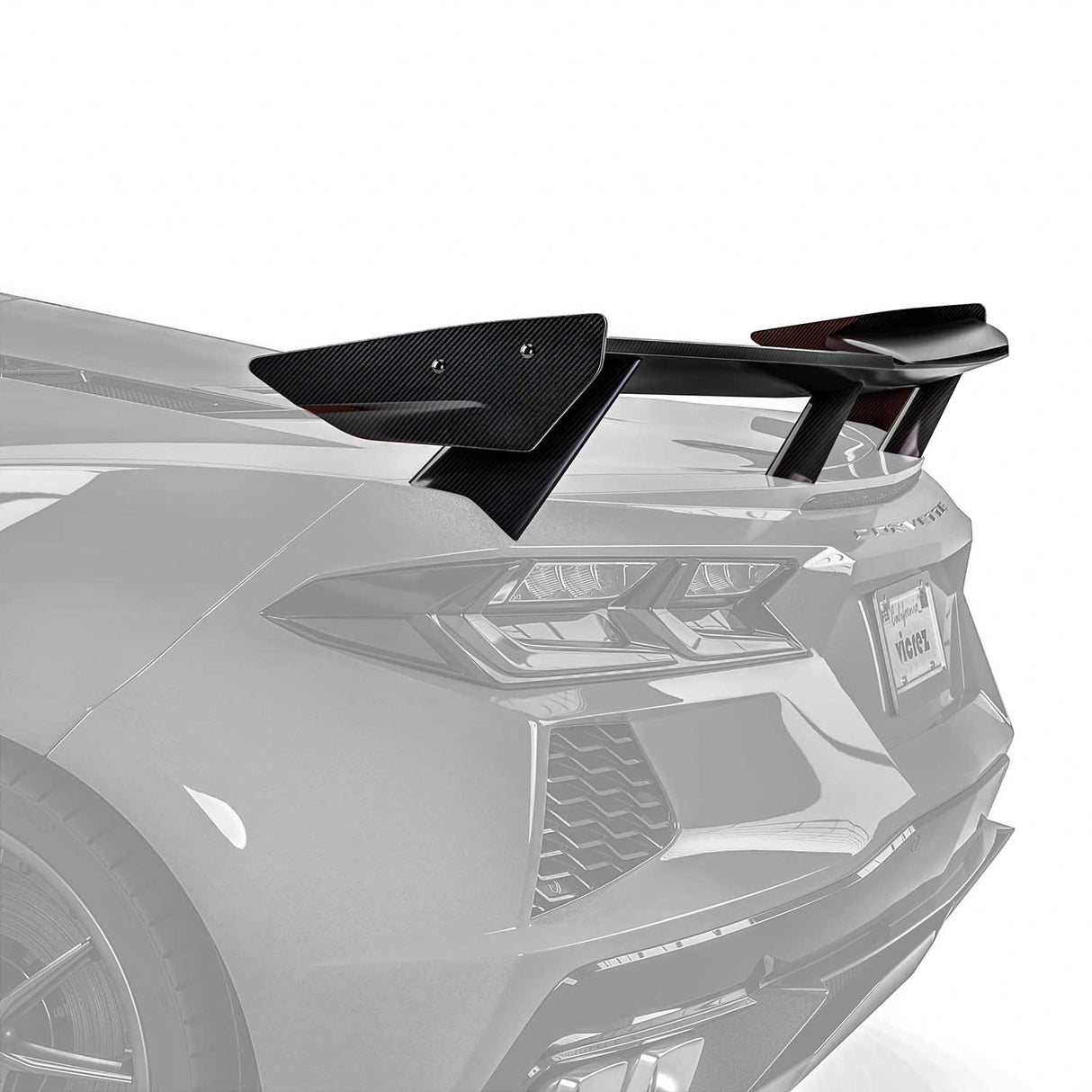 2020-2026 Chevrolet Corvette C8 High Wing Style Rear Spoiler - Vicrez Carbon Fiber