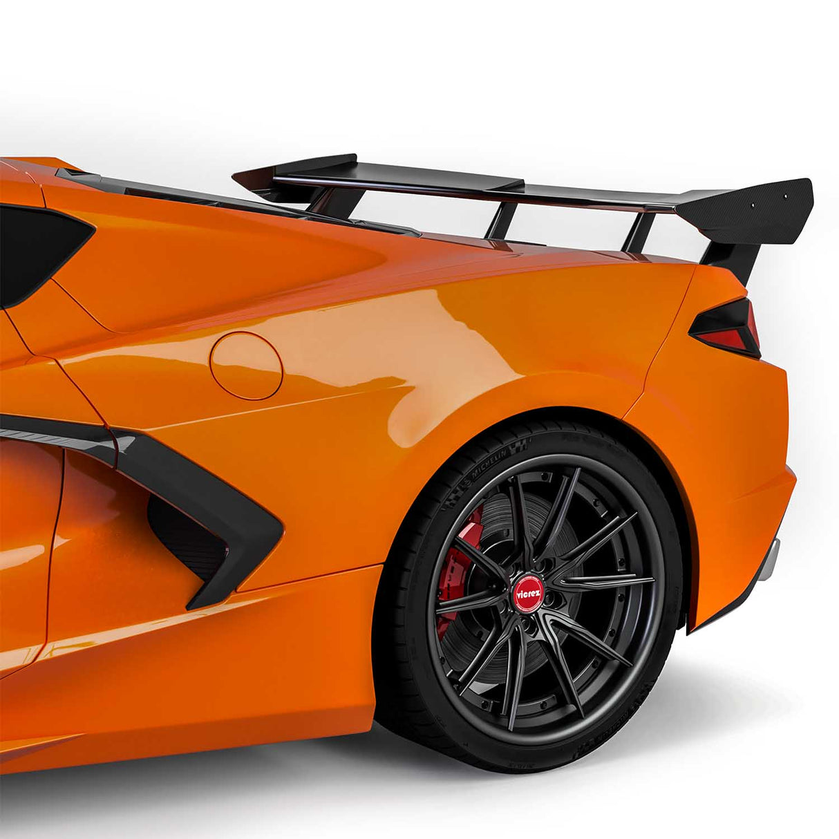2020-2026 Chevrolet Corvette C8 High Wing Style Rear Spoiler - Vicrez Carbon Fiber