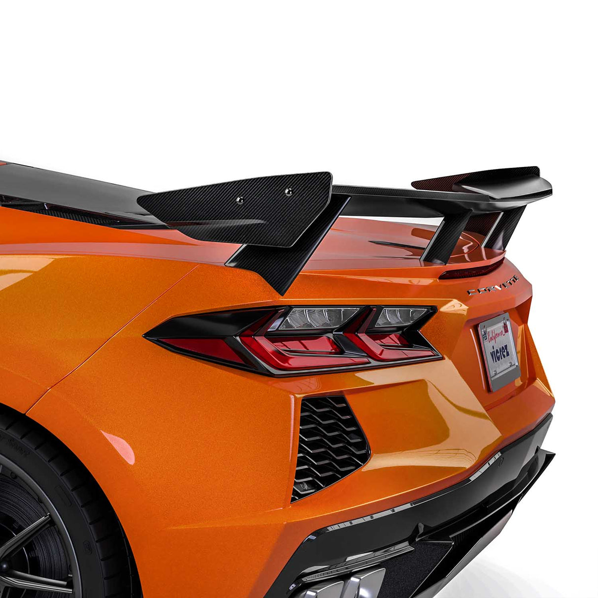 2020-2026 Chevrolet Corvette C8 High Wing Style Rear Spoiler - Vicrez Carbon Fiber
