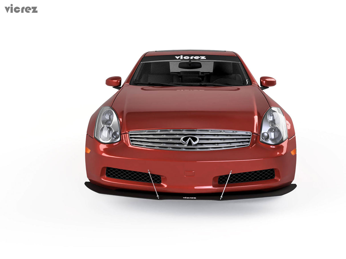 2003-2007 Infiniti G35 Coupe Front Bumper Lip Splitter - Vicrez