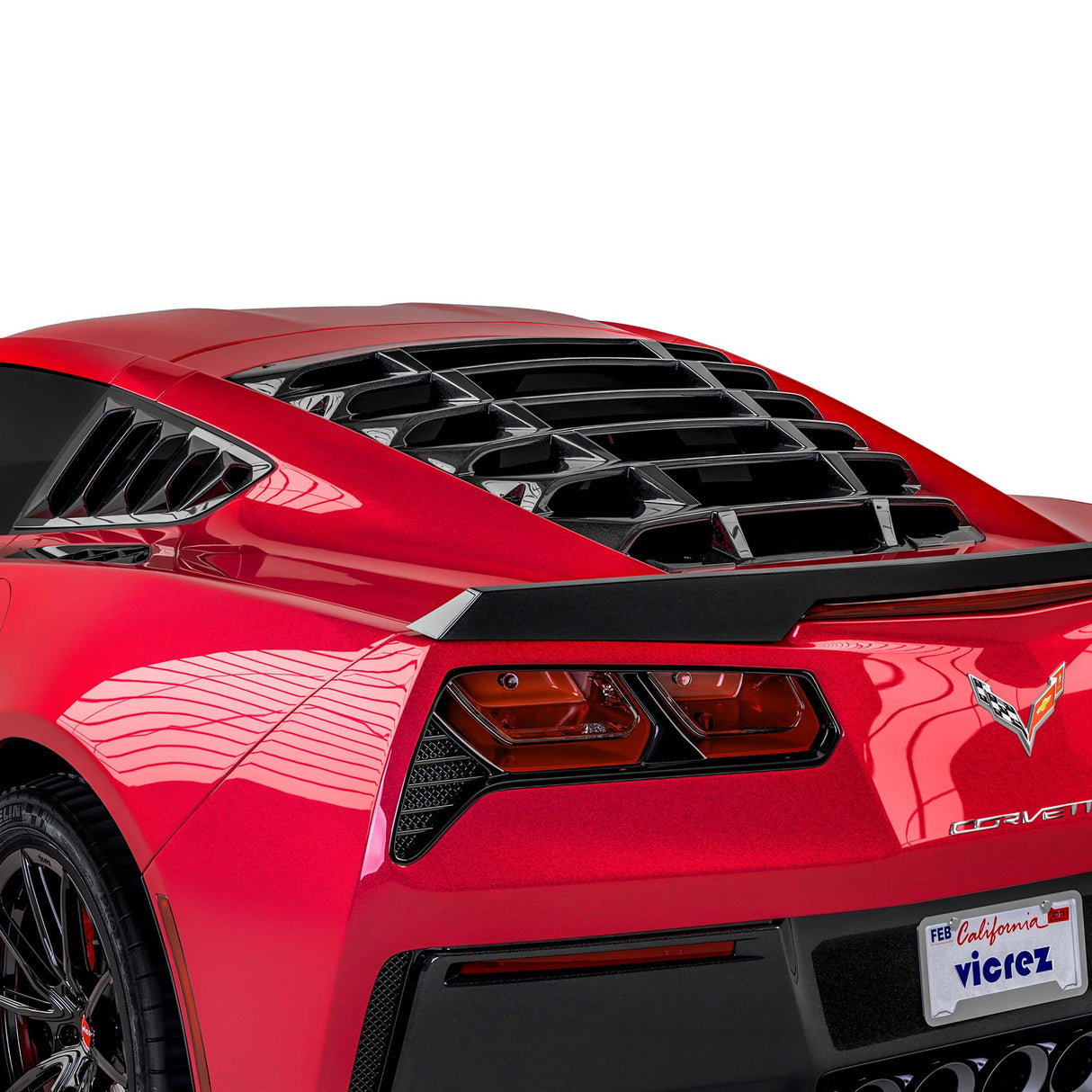 2014-2019 Chevrolet Corvette C7 LV Style Rear & Quarter Window Louvers - Vicrez