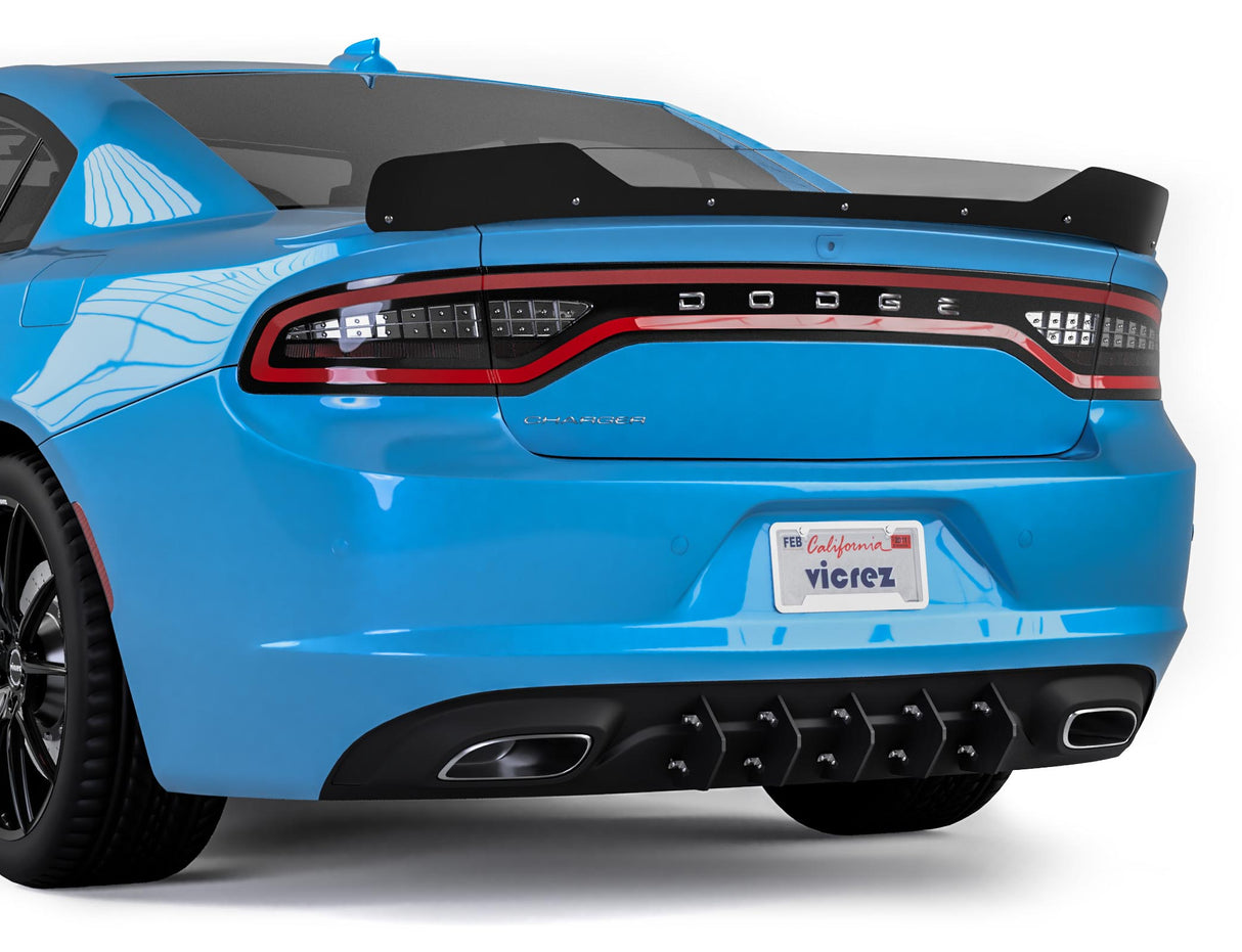 2015-2023 Dodge Charger LV Style Rear Diffuser Add-on - Vicrez