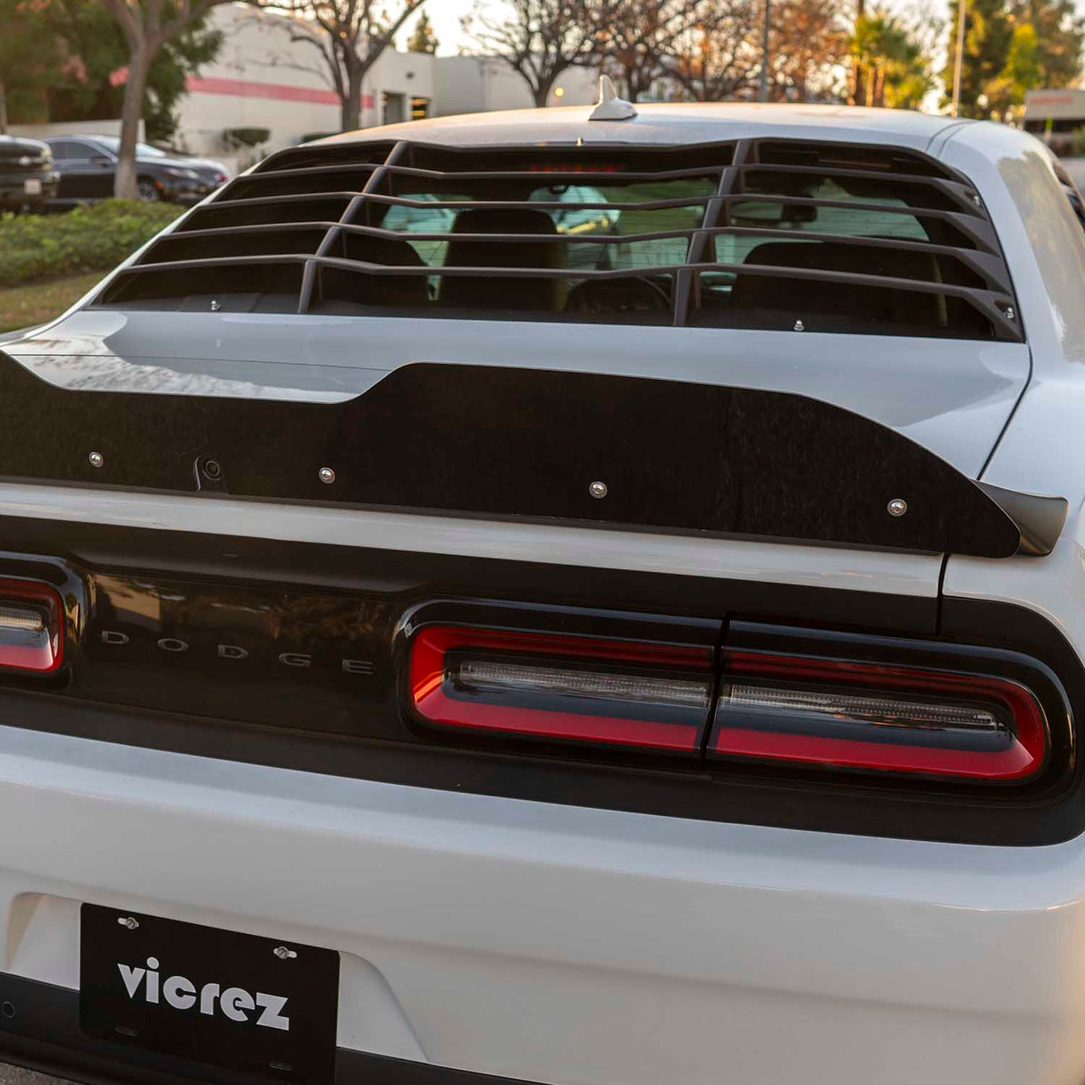 2008-2023 Dodge Challenger LV Style Rear Window Louvers - Vicrez