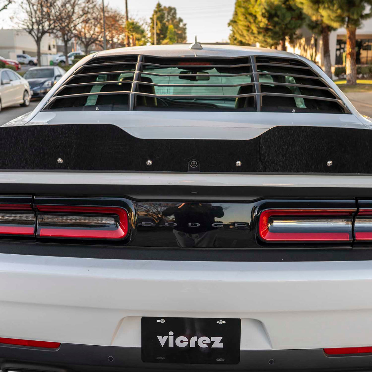 2008-2023 Dodge Challenger LV Style Rear Window Louvers - Vicrez