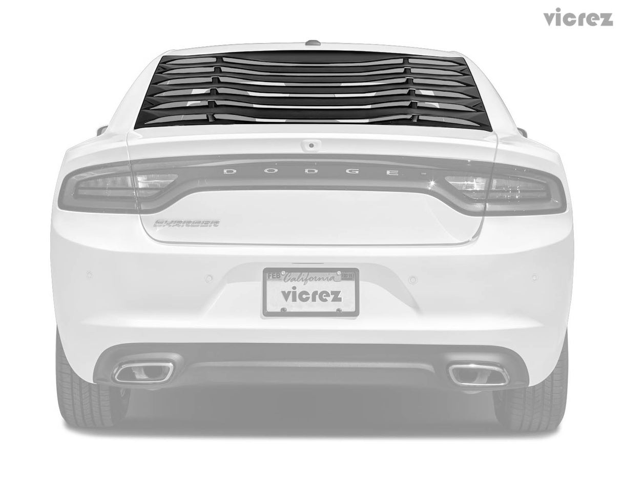 2011-2023 Dodge Charger LV Style Rear Window Louvers - Vicrez