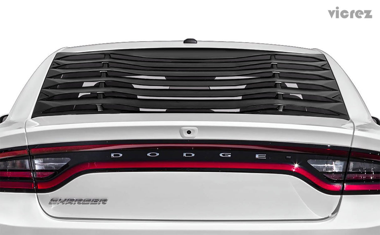 2011-2023 Dodge Charger LV Style Rear + Quarter Window Louvers - Vicrez