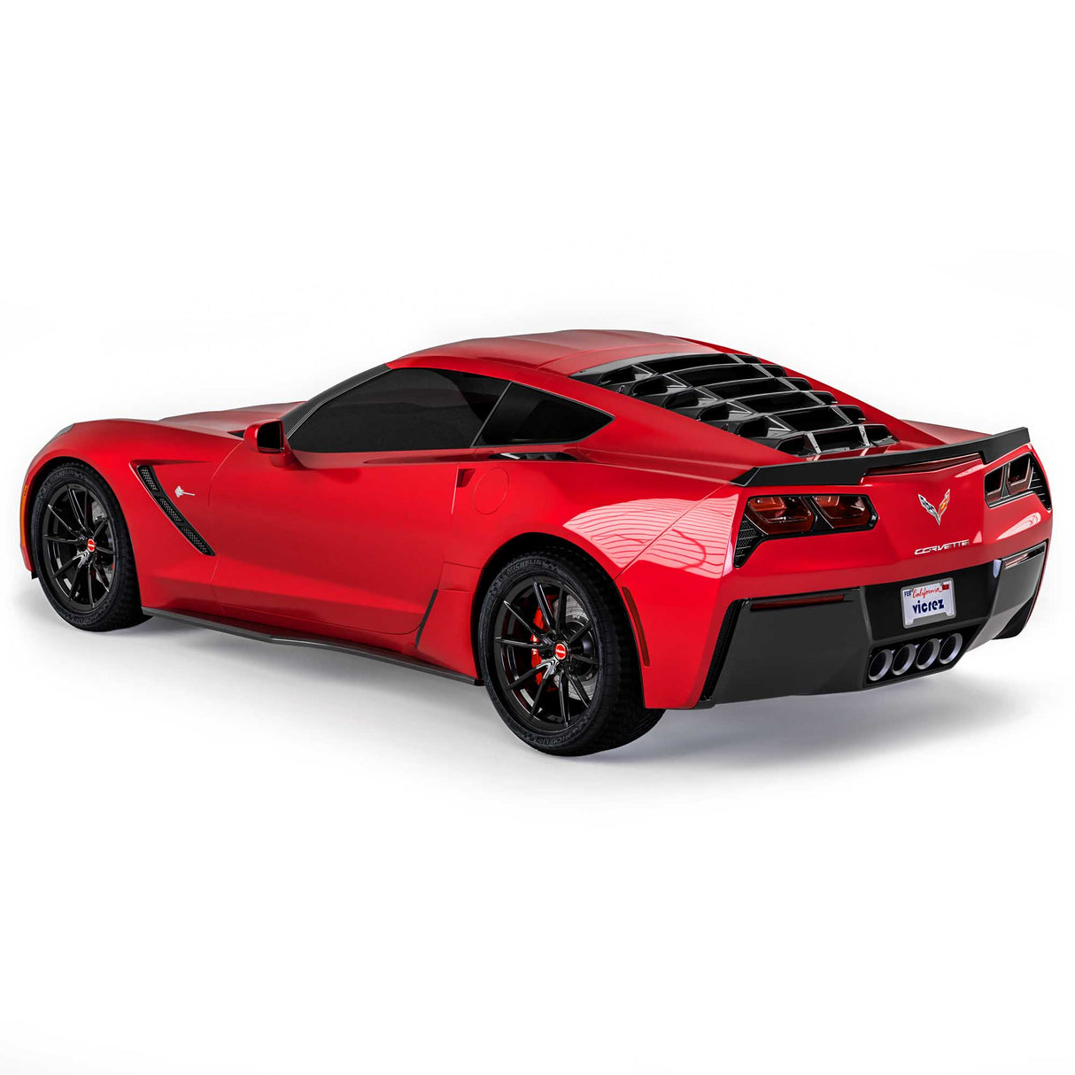 2014-2019 Chevrolet Corvette C7 LV Style Rear Window Louvers - Vicrez