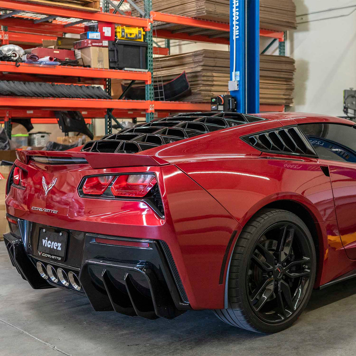 2014-2019 Chevrolet Corvette C7 LV Style Rear Window Louvers - Vicrez