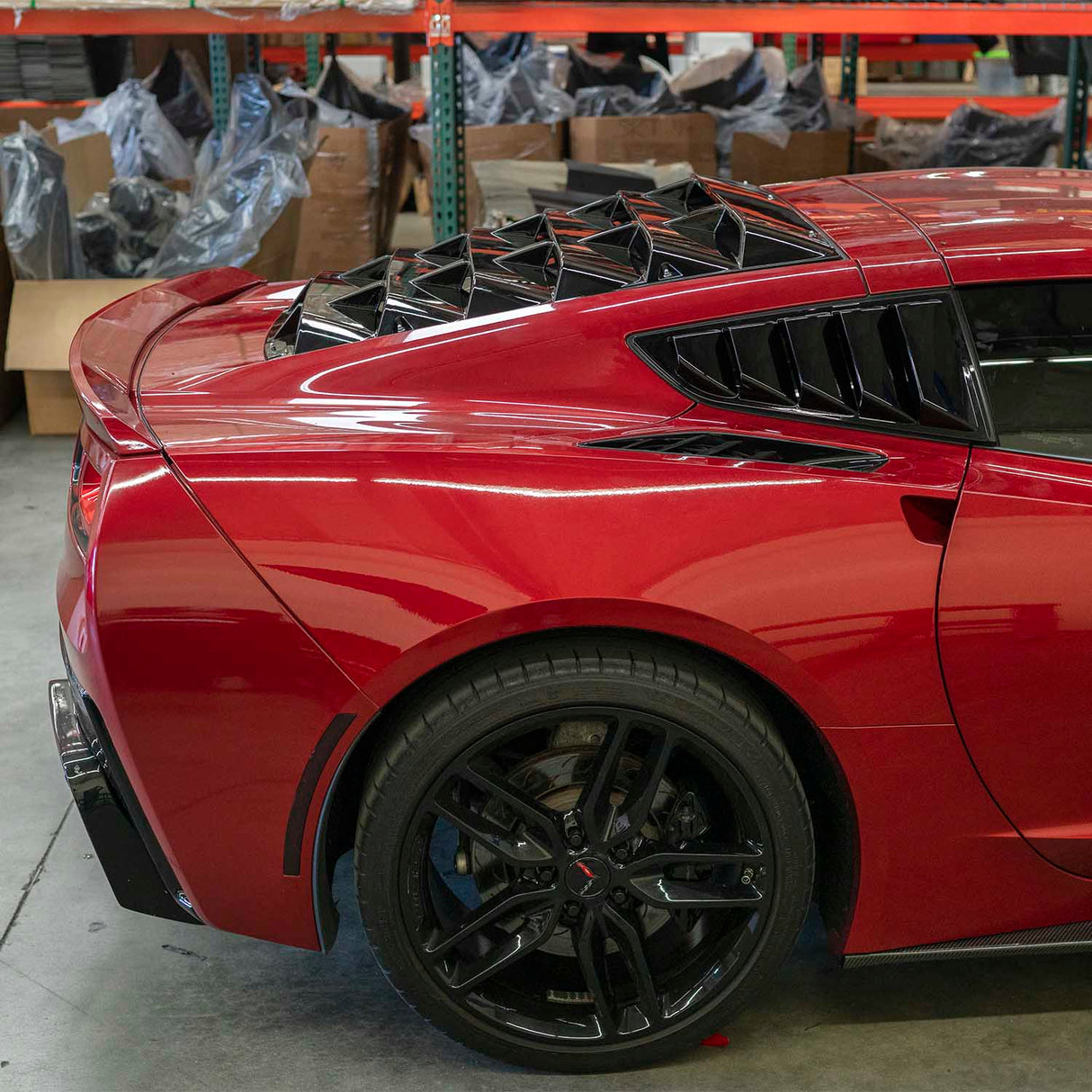 2014-2019 Chevrolet Corvette C7 LV Style Rear & Quarter Window Louvers - Vicrez