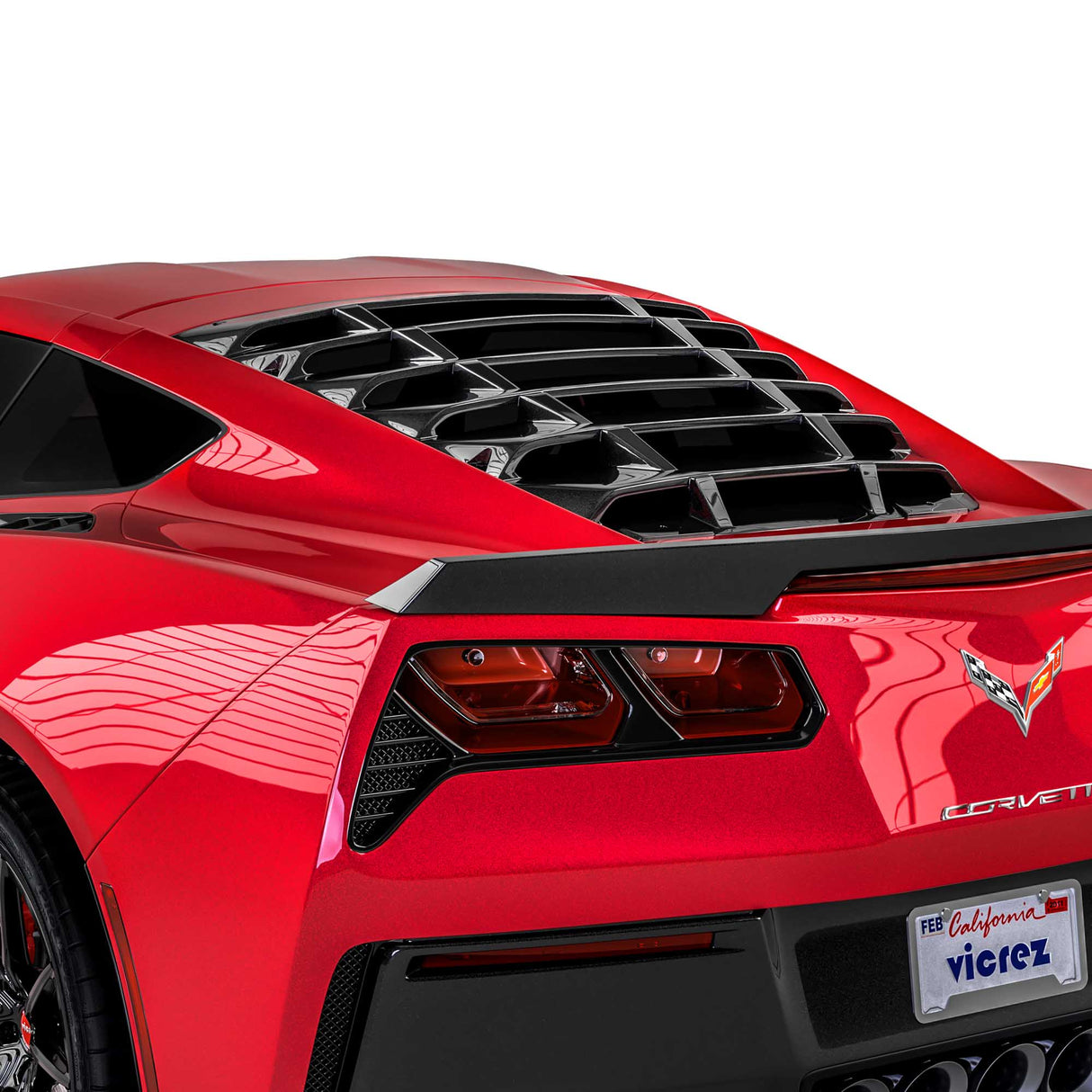 2014-2019 Chevrolet Corvette C7 LV Style Rear Window Louvers - Vicrez