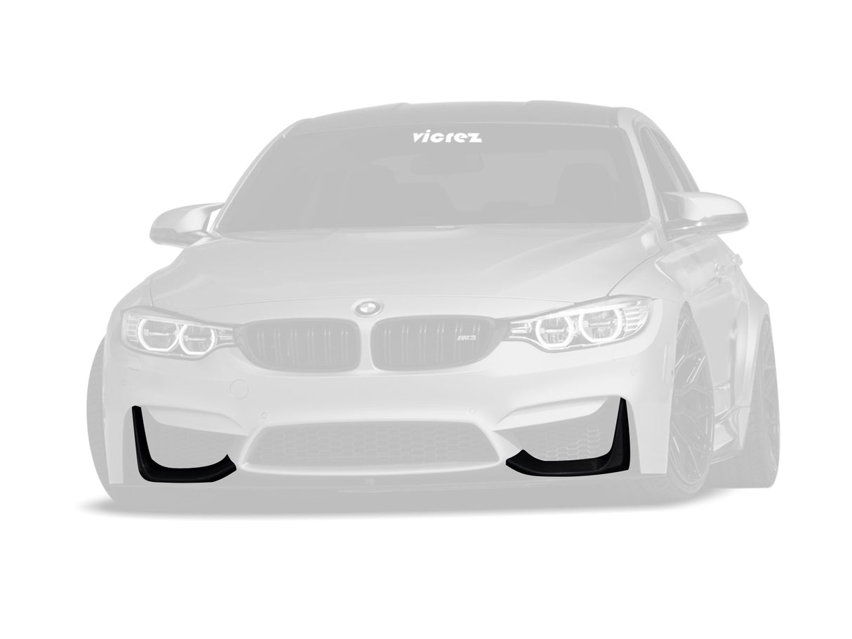 2014-2019 BMW M3/M4 M Style Front Bumper Lip Chin Spoiler - Vicrez