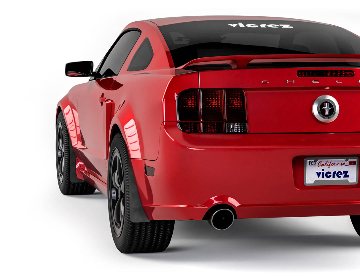 2005-2009 Ford Mustang Mud Flaps Front and Rear - Vicrez