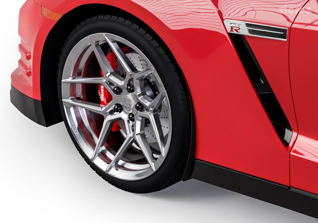 2007-2019 Nissan GTR R35 Front Mud Flaps - Vicrez