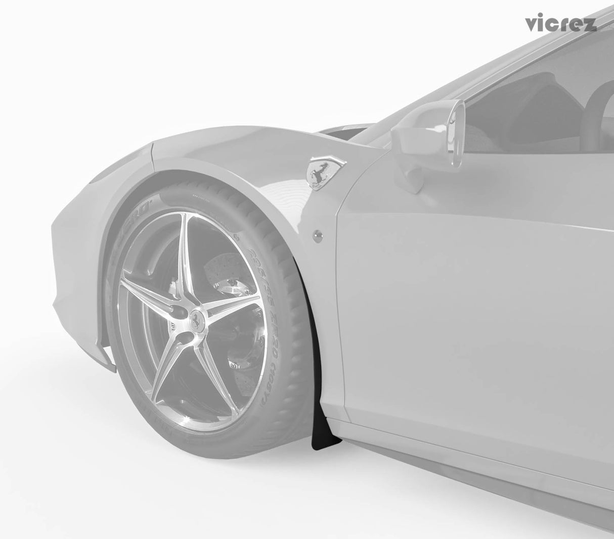 2009-2015 Ferrari 458 Front Mud Flaps - Vicrez