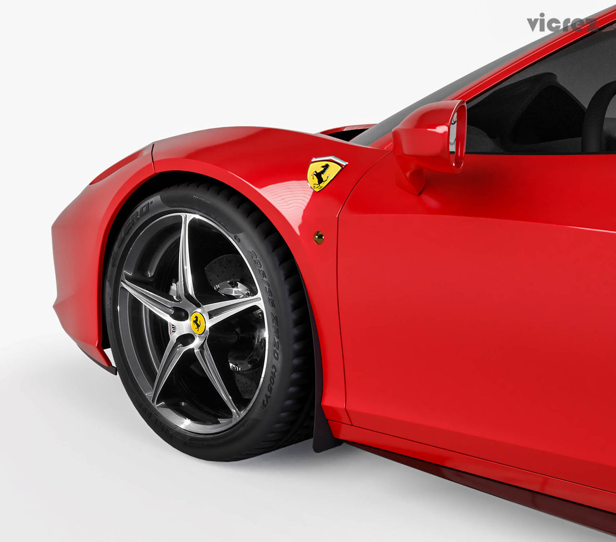 2009-2015 Ferrari 458 Front Mud Flaps - Vicrez