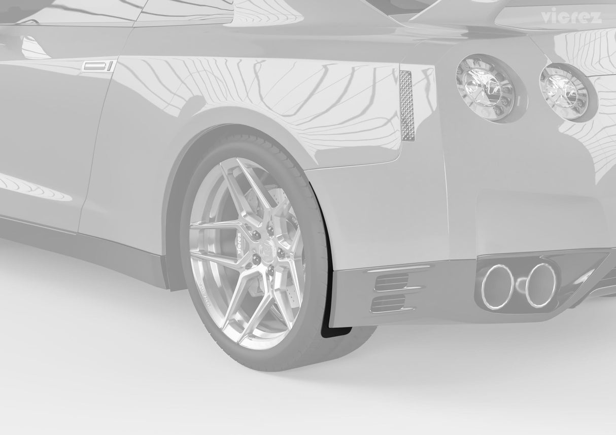 2007-2019 Nissan GTR R35 Front and Rear Mud Flaps - Vicrez