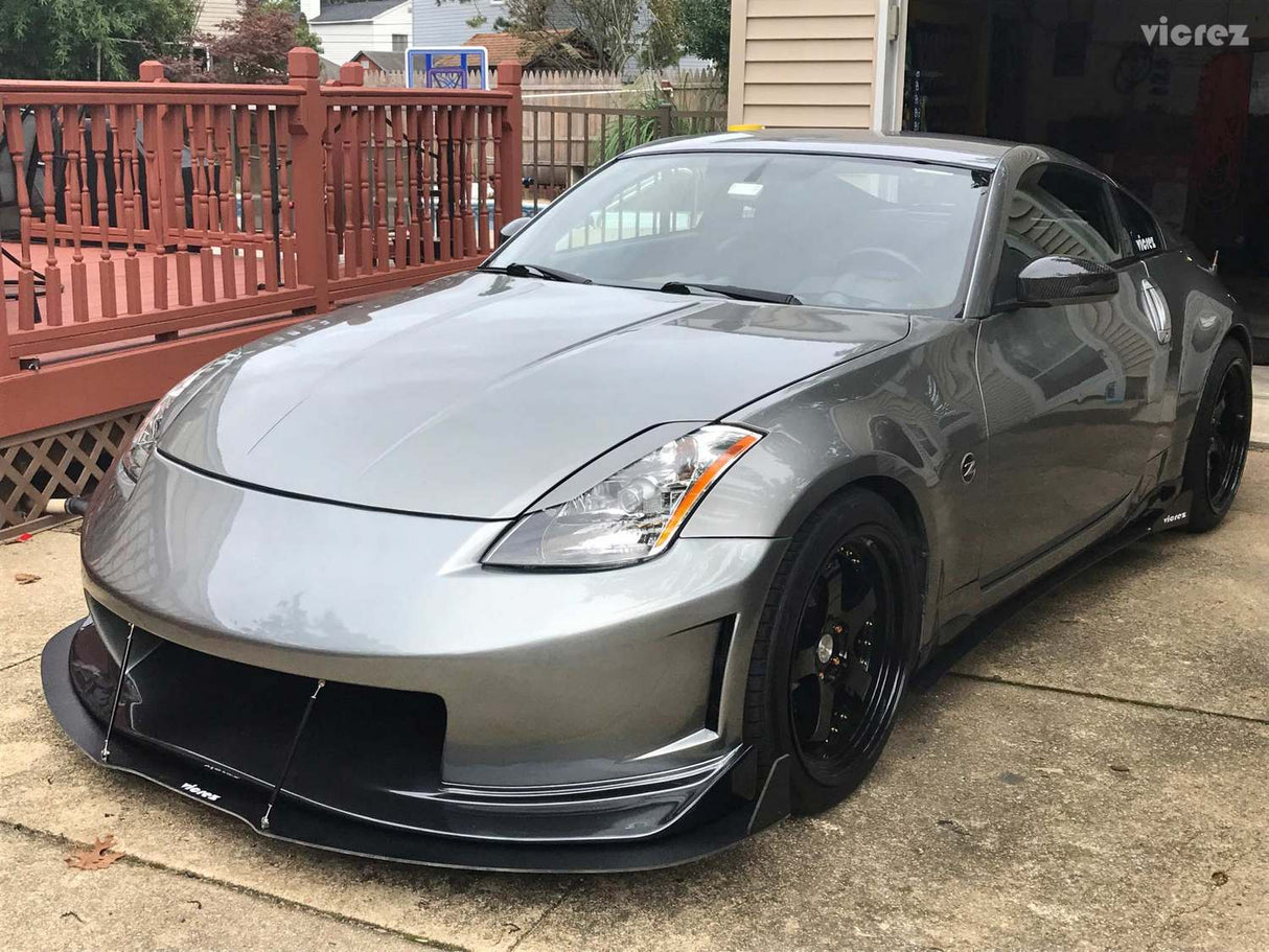 2003-2018 Nissan 350Z/370Z N3R/V3R Style Front Bumper Lip Splitter - Vicrez