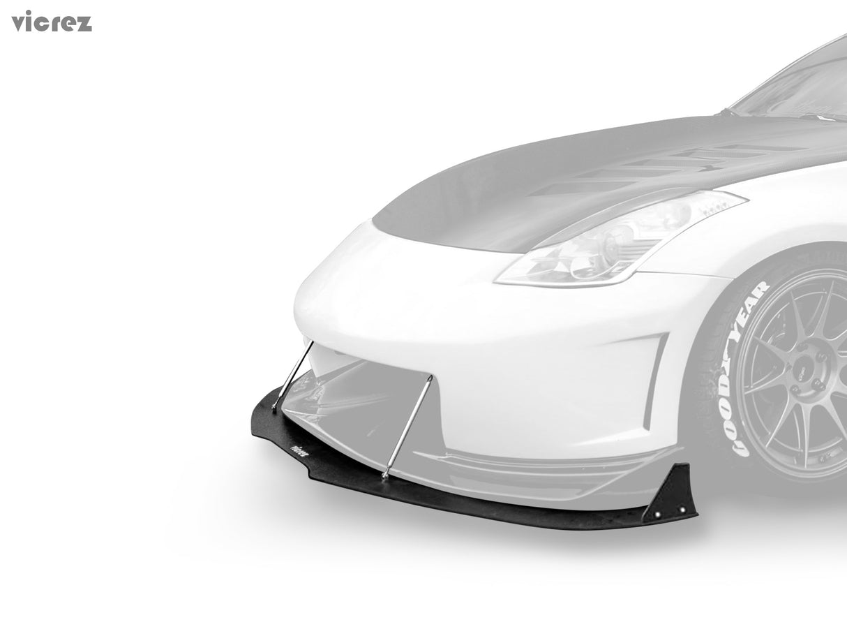 2003-2018 Nissan 350Z/370Z N3R/V3R Style Front Bumper Lip Splitter - Vicrez