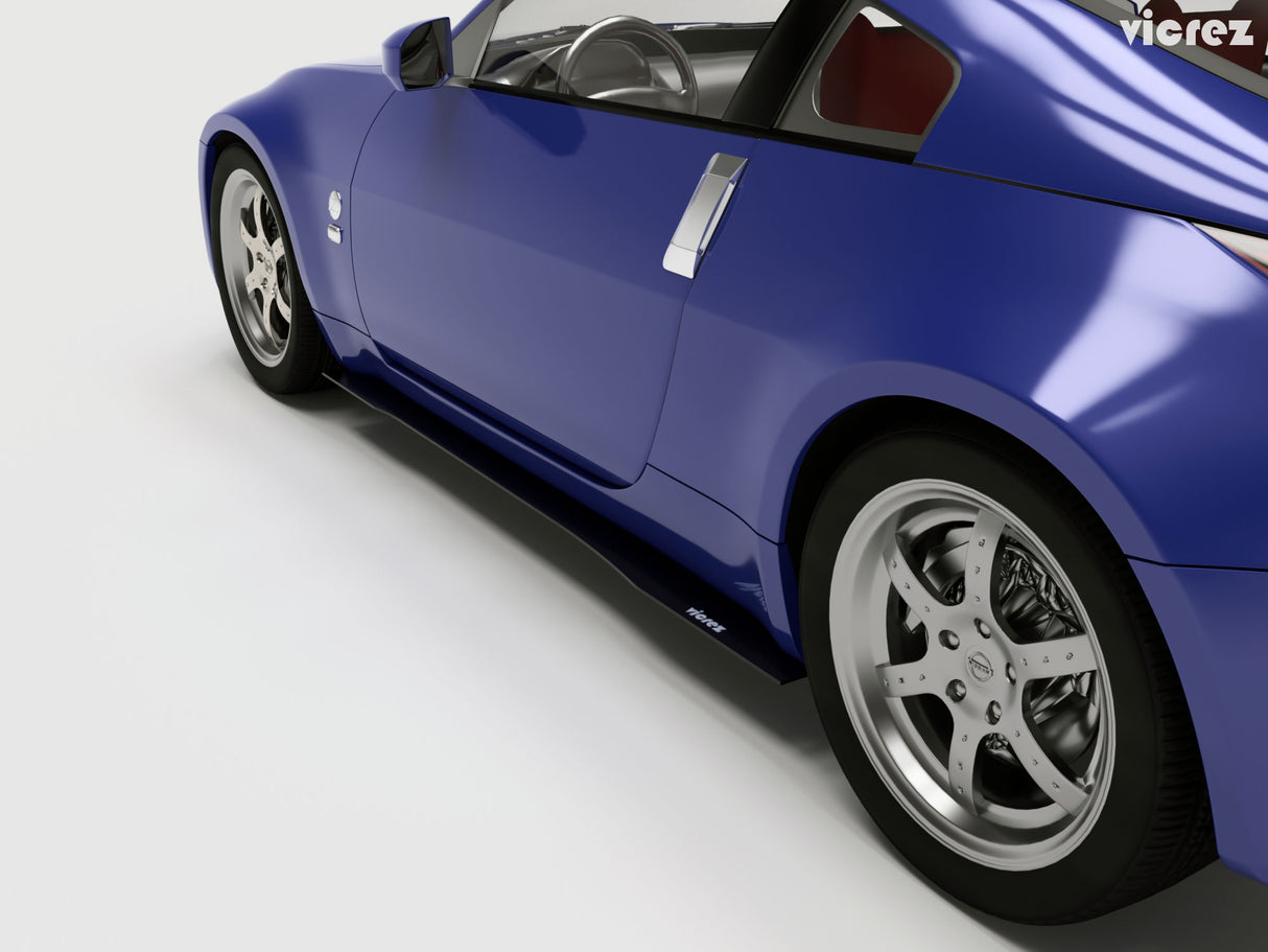 2003-2008 Nissan 350Z VZ2 Style Side Skirt Splitters - Vicrez