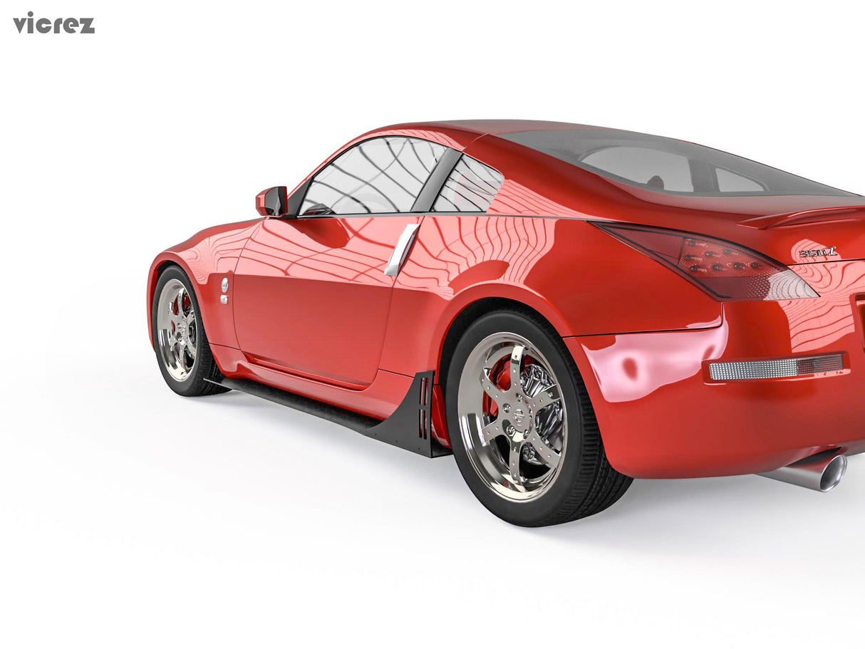 2003-2008 Nissan 350Z Vulcano Pro Style Side Skirt Splitters - Vicrez