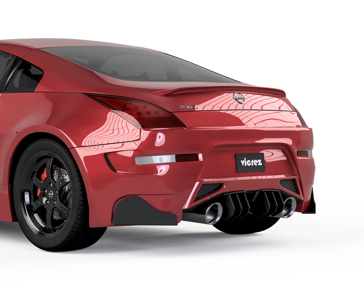 Nissan 350Z 370Z Amuse LV Style Rear Diffuser - Vicrez