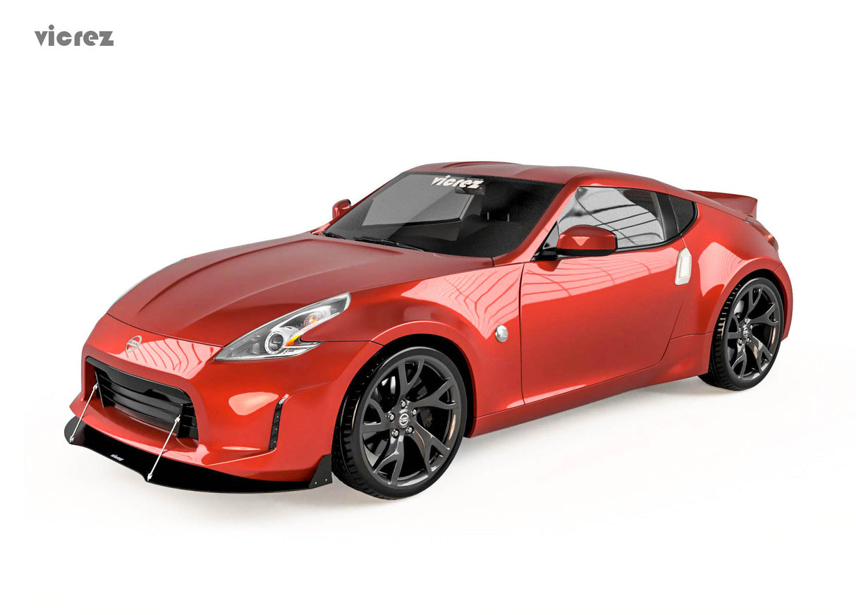 2009-2020 Nissan 370Z VZ3 Style Front Bumper Splitter - Vicrez