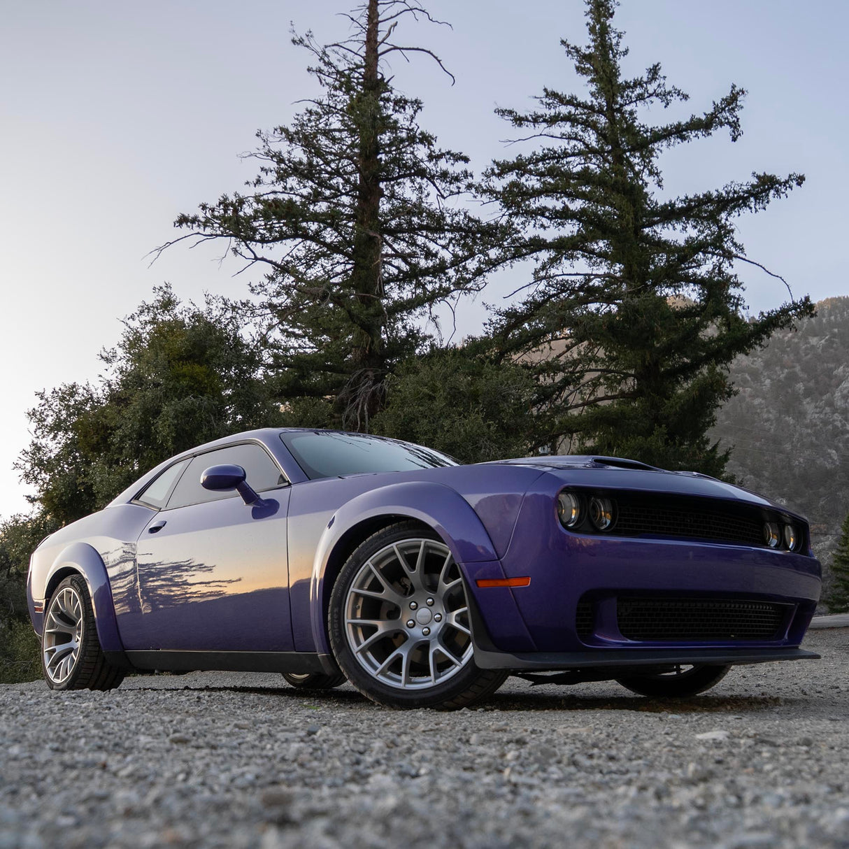 20x11 Hellcat Style Widebody Matte Silver Wheels & Tire Package - Vicrez