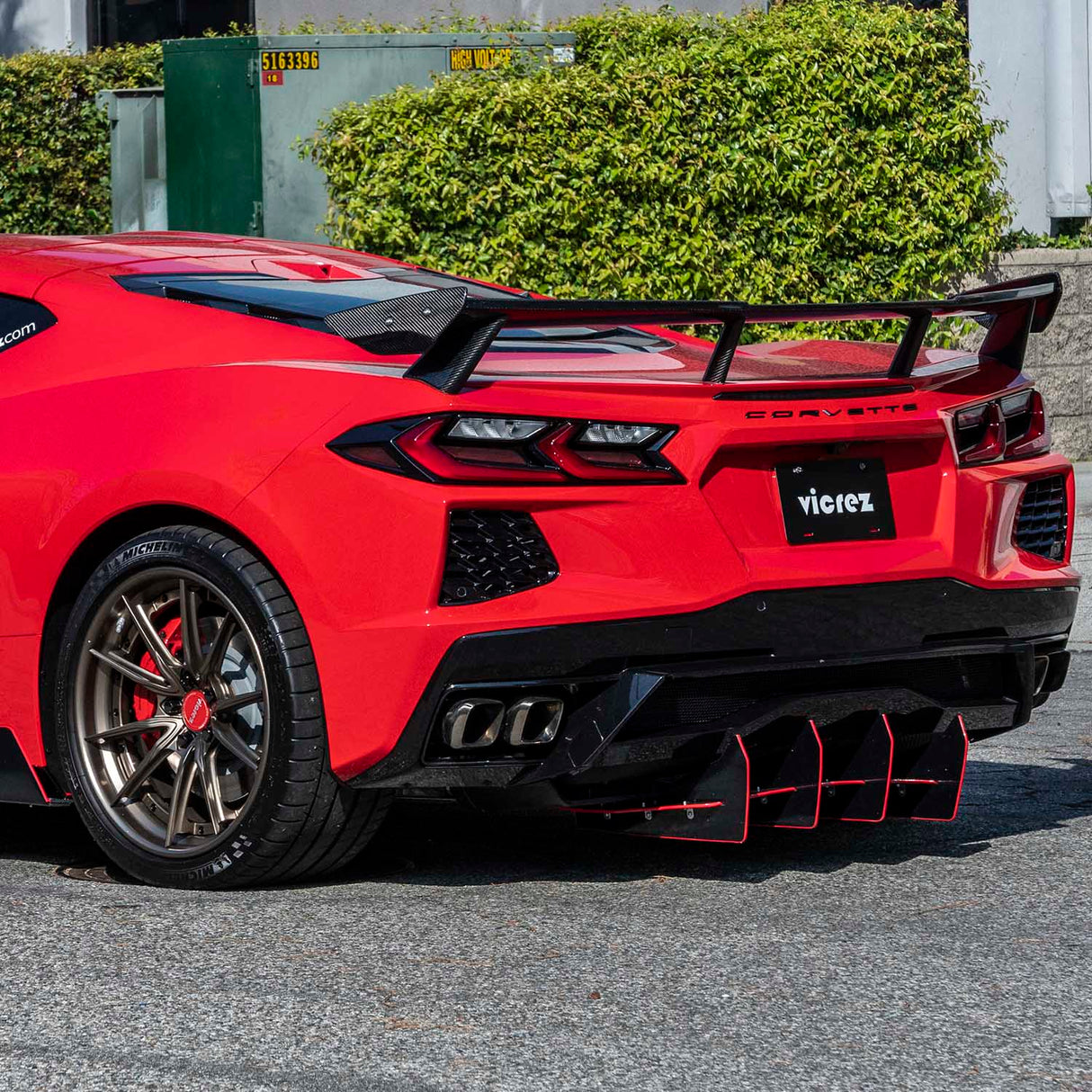 2020-2026 Chevrolet Corvette C8 High Wing Style Rear Spoiler - Vicrez Carbon Fiber