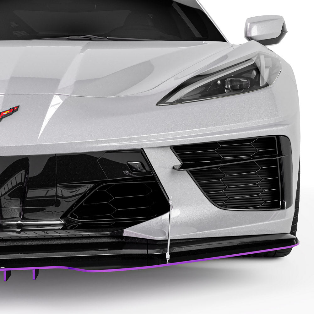 2020-2026 Chevrolet Corvette C8 R1 Style Front Bumper Lip Splitter - Vicrez